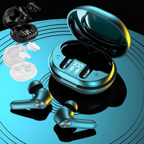 Xihbxyly Ofertas de Liquidación de Open Box Auriculares Bluetooth En Pantalla Digital, Comparables En Carga, Tarde En La Noche, En Juegos, Auriculares Estéreo En Negocios y Deportes