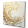 thumbnail image 2 of Designart "Vortex Of Gold And White Soft Waves" Abstract Spirals Wall Decor, 2 of 7