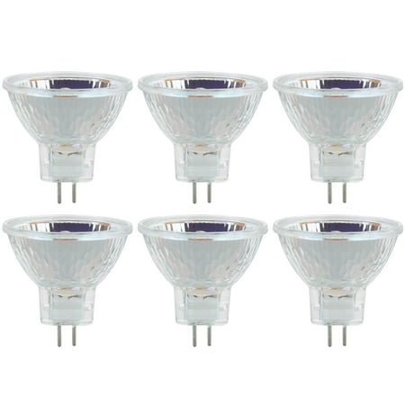 20w Mr11 Halogen Lamp - 6 Pack Sunlite 20 Watt, 30° Narrow Flood, MR11 Mini Reflector, GU4 Base