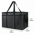 thumbnail image 2 of BKSDUEH Insulated Food Delivery Bag for Hot and Cold Meal, Grocery Tote Insulation Bag for Catering, Pizza Warme（Black）, 2 of 6