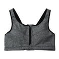 thumbnail image 4 of Miluxas Women's Sports Underwear Yoga Fitness Workout Bra Running Padded Tops Vest On Clearance Gray 10(XL), 4 of 5