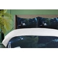 thumbnail image 4 of Ambesonne Galaxy Duvet Cover Set, Spaceship Earth Fiction, 2-Calking, Navy Blue Grey, 4 of 7