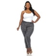 thumbnail image 4 of White Mark Women's Faux Suede Snake Print Pants, 4 of 6