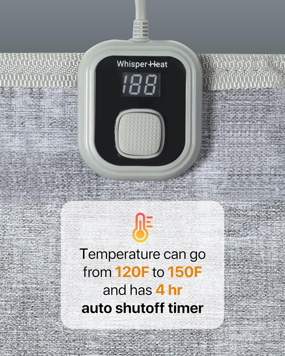 WhisperHeat™ Heated Floor Mat – Electric Tap-to-Activate Foot & Floor Warmer- Silent, Energy-Efficient Underfoot Heating Mat