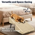 thumbnail image 3 of 17.13" H Dog Stairs for Small Dogs, 2-in-1 Pet Steps & Ottoman - Foldable Dog Stairs for Couch, Non-Slip Wooden Pet Stairs for Puppy Senior Injured Dogs, 3 of 5