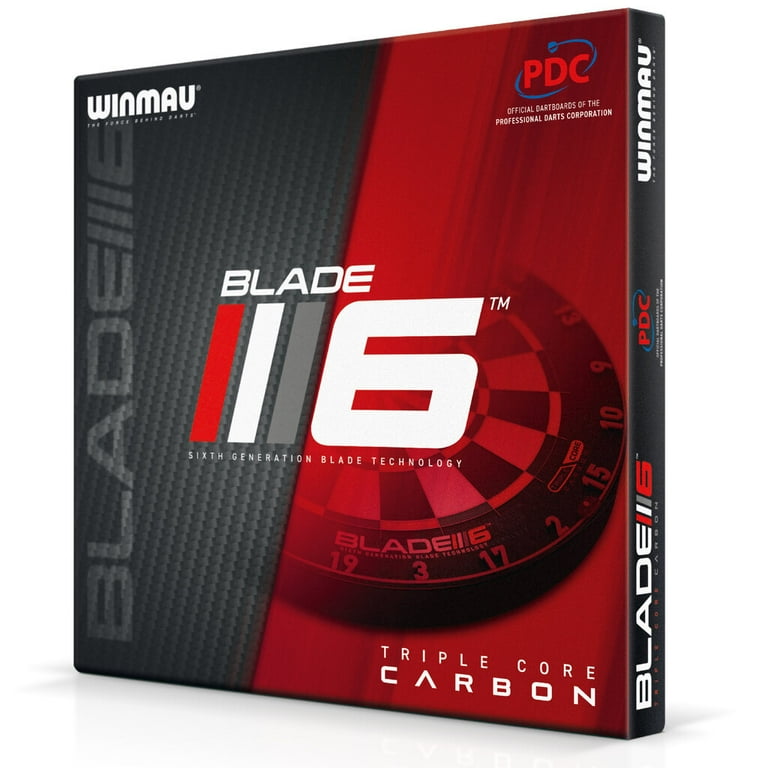 Winmau Darts, Blade 6 Carbon Triple Core Dartboard, 17.7 inch