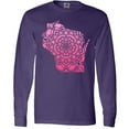 thumbnail image 3 of Inktastic Wisconsin Silhouette Mandala Long Sleeve T-Shirt, 3 of 5