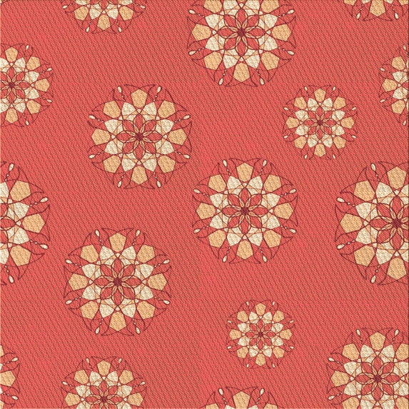 Ahgly Company Indoor Square Patterned Construction Cone Orange Area Rugs, 5' Square