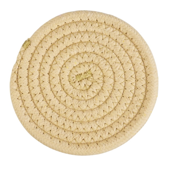 Multicolor Braided Cotton Coasters, Drink Coasters , Minimalist Cotton Woven Coaster Set,Absorbent Coaster Protection Protection for Various Cups, Ideal for Coffee Tables and Home Decor Tabletop, U