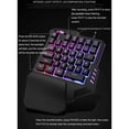thumbnail image 2 of Teclado de una mano gamer Storyland TC.16 negro con luz 8 colores, 2 of 3