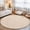 Orange, variant on Cream Polka Dots Spots Round Area Rugs 3 ft, Abstract Modern Minimalist Fade Texture Washable Small Area Rug with Non-Slip Sturdy Edge Binding Round Front Door Mat Floor Carpet for Entryway