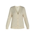 thumbnail image 5 of The Pioneer Woman V-Neck Pointelle Cardigan Sweater, Lightweight, Women’s, 5 of 5