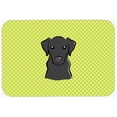 thumbnail image 1 of Checkerboard Lime Green Black Labrador Mouse Pad, Hot Pad Or Trivet, 7.75 x 9.25 In., 1 of 1