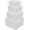 6.8"x6.8"x4" White-4Pack, variant on White Gift Boxes for Presents 4 Pack Nesting Gift Boxes with Lids,3.7“-6.4“ Assorted Sizes Square Stackable Boxes for Birthday Wedding Christmas Party Gift Wrapping