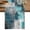 Turquoise Grey, variant on Table Runner 72 Inches Long, Teal Grey Decorative Table Runner for Party Wedding Home Decor, Modern Oil Painted Abstract Art Aesthetics Dresser Scarves for Bedroom Kitchen Tables Decor 13x72 Inch