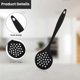 thumbnail image 2 of Silicone Skimmer Spoon Heat Resistant BPA Free Soup Strainer Slotted Spoon Kitchen Cooking Scoop Ladle for Filter Vegetable, Pasta and More (Black), 2 of 4