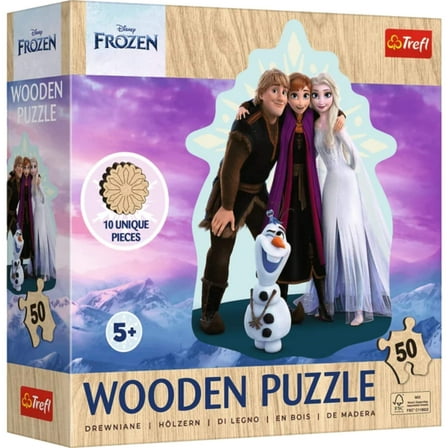 Trefl Wood Craft 50 Piece Wooden Puzzle - Disney's Favorite Frozen