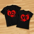 thumbnail image 3 of Fesfesfes Men Tops Couples Lover Valentine's Day Short Sleeve T-Shirt Love Letter Print Tops Sale Items, 3 of 7
