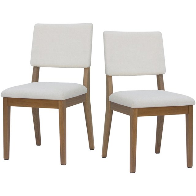 Manhattan Comfort Chaise d'Appoint Doudoune en Beige (Lot de 2)