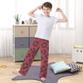 thumbnail image 5 of Red Black Leopard Pajama Pants Soft Lightweight Lounge Pants Bottoms Sleep Pants Warm Comfy, 5 of 9