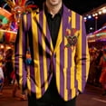 thumbnail image 2 of Mardi Gras blazer for men Men's Carnival Corduroy Print Fashion, 2 of 4