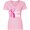 Classic Pink, variant on Inktastic Breast Cancer Awareness I Support My Mom with Pink Ribbon Women's V-Neck T-Shirt