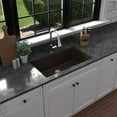 thumbnail image 4 of Karran Usa Qu-812 Undermount 32-1/2" Large Single Bowl Quartz/Granite Kitchen Sink - Grey, 4 of 5