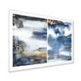 thumbnail image 2 of Designart 'Gold and Dark Blue Abstract Waves I' Modern Framed Art Print, 2 of 4