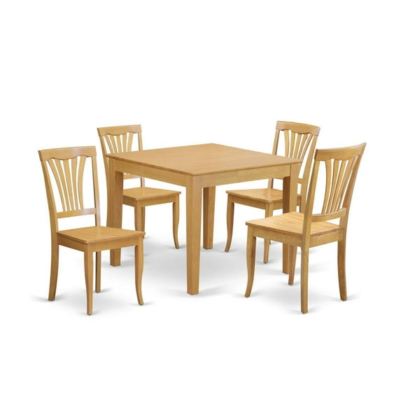 East West Furniture 5  Pc  small  Kitchen  Table  and  Chairs  set  -square  Dinette  Table  and  4  Kitchen  Chairs
