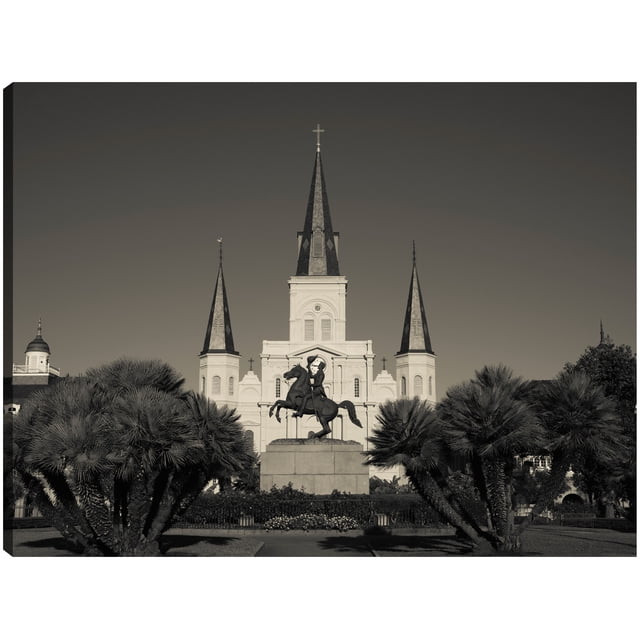 Cuadro Decorativo - Plaza Jackson NOLA Jr Impresión en canvas, estrechado.