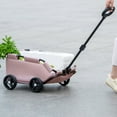 thumbnail image 5 of Pet Stroller Dog Cart, 4 Wheels Folding Small Dogs Cats Stroller, Pet Strolling Cart for Travelling Shopping Walking Playing, 5 of 8