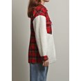 thumbnail image 2 of Chouyatou Women's Flannel Button Down Fleece Jacket Fall Fuzzy Plaid Blouse Jacket Winter Lightweight Coats, 2 of 5