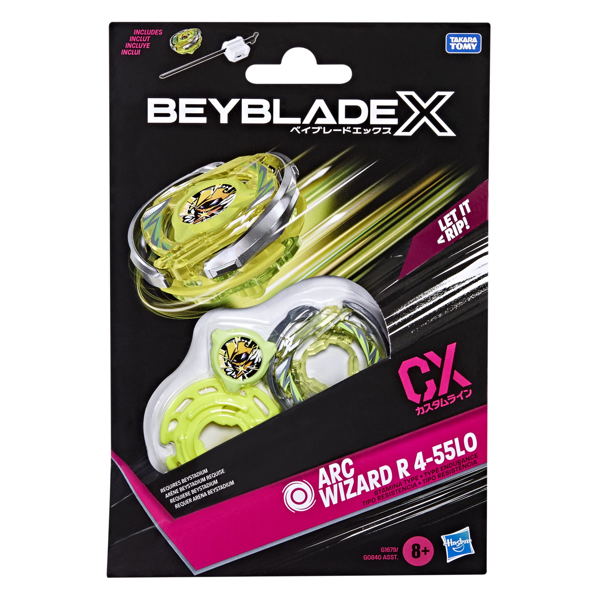 【haruru】 Beyblade X Arc Wizard R 4-55LO CX Starter Pack Top and Launcher