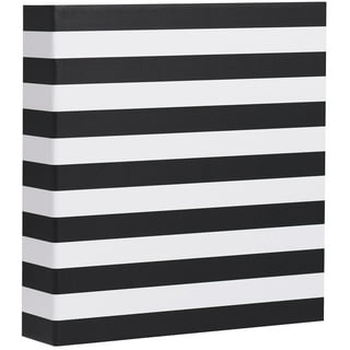  12x12 Three Ring Album - Black and White Stripe