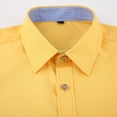 thumbnail image 6 of TANSILING Men's French Cuff Shirt Formal Pleated Long Sleeve Dress Shirt with Cufflinks, 6 of 6