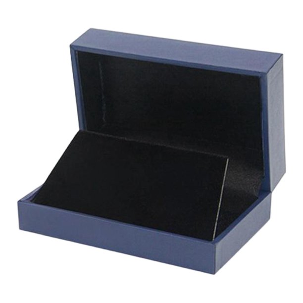 Estuche de exhibición de pines Estuche de exhibición de presentación con capacidad para dos insignias Caja de almacenamiento de insignias para Azul