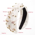 thumbnail image 3 of HNMKIU Heardband Women Baseball Knot Headband Sports Team Game Day Pearl Stylish Shiny Accessories Red,One Size, 3 of 3