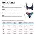 thumbnail image 2 of Kdxio Colorful Floral Patterned Horse Print Women's 2 Piece High Waisted Wrap Spaghetti Strap Summer Swimsuit Bikini Set-XX-Large, 2 of 5