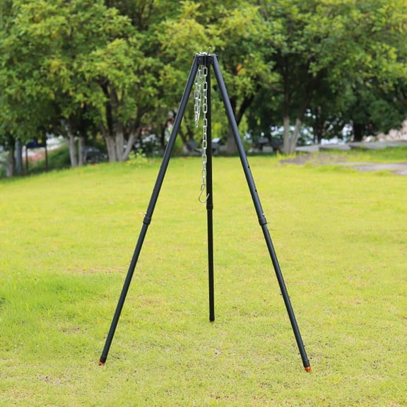 Joernso Bonfire Tripod Anti Slip Rust-proof Camping Cooking Tool Campfire Cooking Dutch Oven Tripod for Outdoor