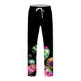 thumbnail image 2 of Bjutir Casual Pants For Men Summer Trouser Easter Egg Print Spring Summer Fashion Pants Black M, 2 of 3