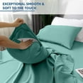 thumbnail image 4 of Lux Decor 4 Pc Solid Bed Sheets - Brushed Microfiber 16 Inches Deep Pocket Sheets & Embroidered Pillowcases Without Filler - Fade Resistant, 4 of 10