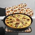 thumbnail image 7 of KLL Pumpkin Witch Hat Coffee Pattern Oven Mitts and Pot Holders 2pcs Sets for Kitchen, Oven Mitt Heat Resistant 536°F, Oven Gloves for Kitchen,Cooking and Baking, 7 of 7