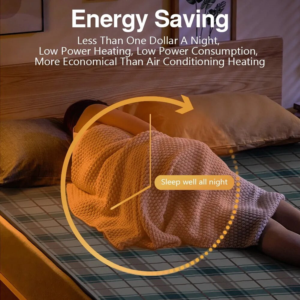 220V EU Plug Electric Heating Blanket Automatic Thermostat Double Body Warmer Bed Mattress Electric Heated Carpets Mat Heater Walmart
