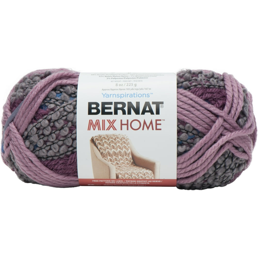 Bernat 16199797015 Mix Home Yarn, Twilight Purple