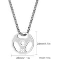 thumbnail image 4 of Men Women's Dumbbell Pendant Necklace Stainless Steel Couples Barbell Pendant Fitness Gym Sports Dumbbell Weight Lifters Barbell Chain Jewelry, 4 of 5