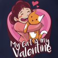 thumbnail image 3 of CafePress - My Cat Is My Valentine Long Sleeve T Shirt - Mens Hooded Shirt, 3 of 3