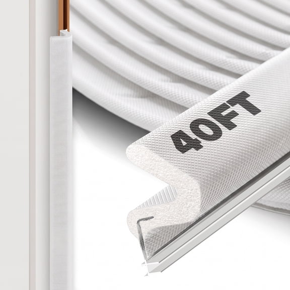 40FT Kerf Weather Stripping Door Seal, Press‑in Door Frame Seal, Not Self‑Adhesive, Soundproof Draft Blocker for Exterior Front Doors, Fits Large Gaps, Easy DIY Install