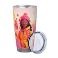 thumbnail image 2 of Lsque Digital Nomad Pink Landscape Pattern 20oz Car Cup with Lid and Straw, Insulated Coffee Cup with Straw Topper, Spill Proof Travel Coffee Mug, Stainless Steel Tumble-Straw Two-piece Set, 2 of 8