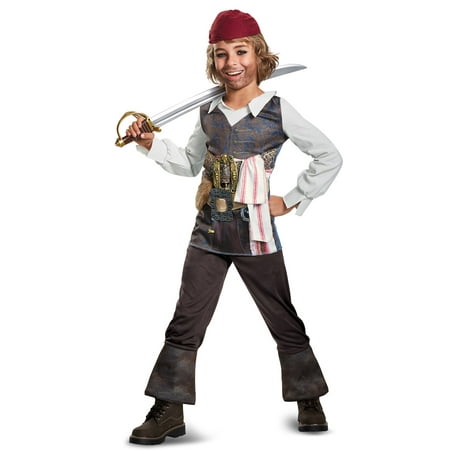 Boy's Captain Jack Classic Halloween Costume - Pirates Of The Caribbean 5