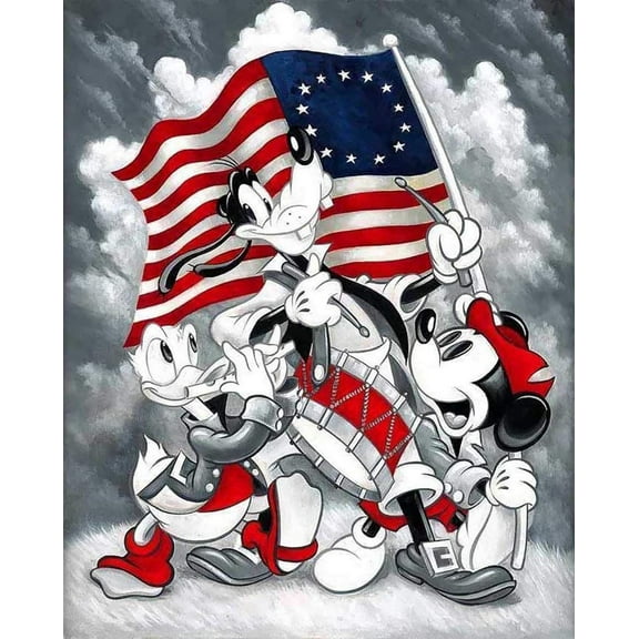 Minnie and Mickey Diamond Art Painting Kits for Adults - Round Full Drill Diamond Dots Paintings for Beginners, 5D Paint with Diamonds Pictures Gem Art Painting Kits DIY Crafts Project Kits 12x16inch